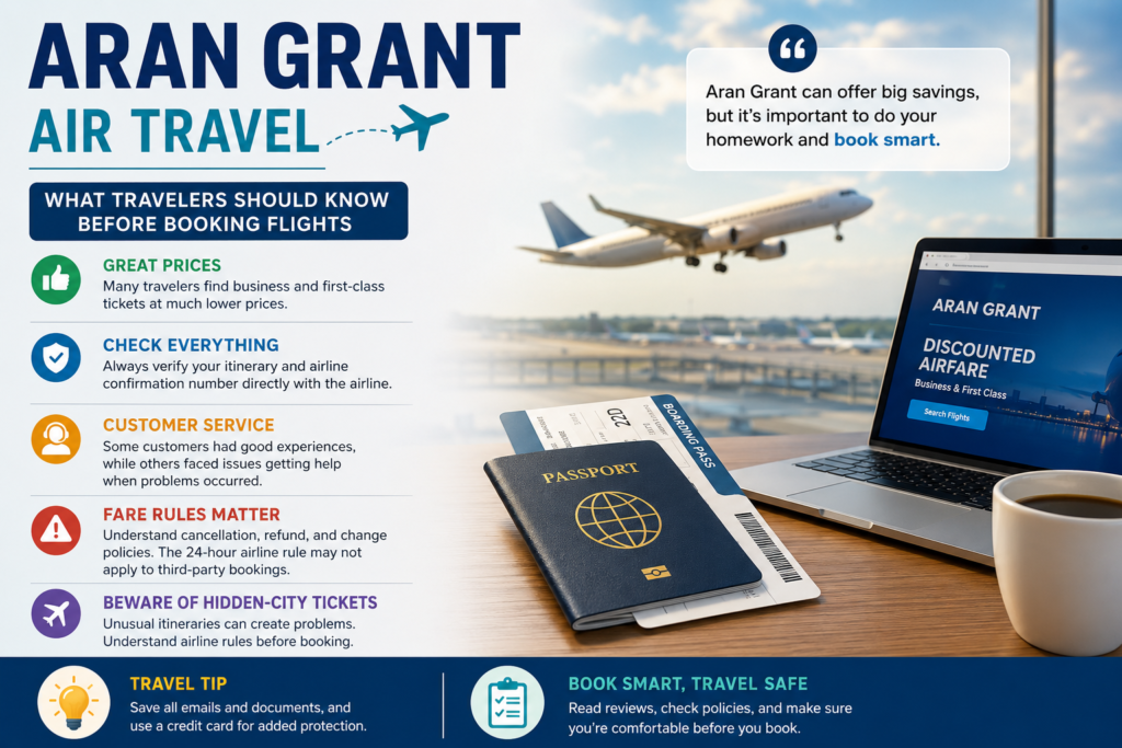 Aran Grant: What Travelers Should Know Before Booking Flights