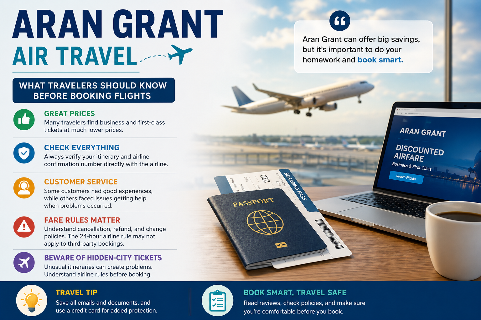 Aran Grant: What Travelers Should Know Before Booking Flights