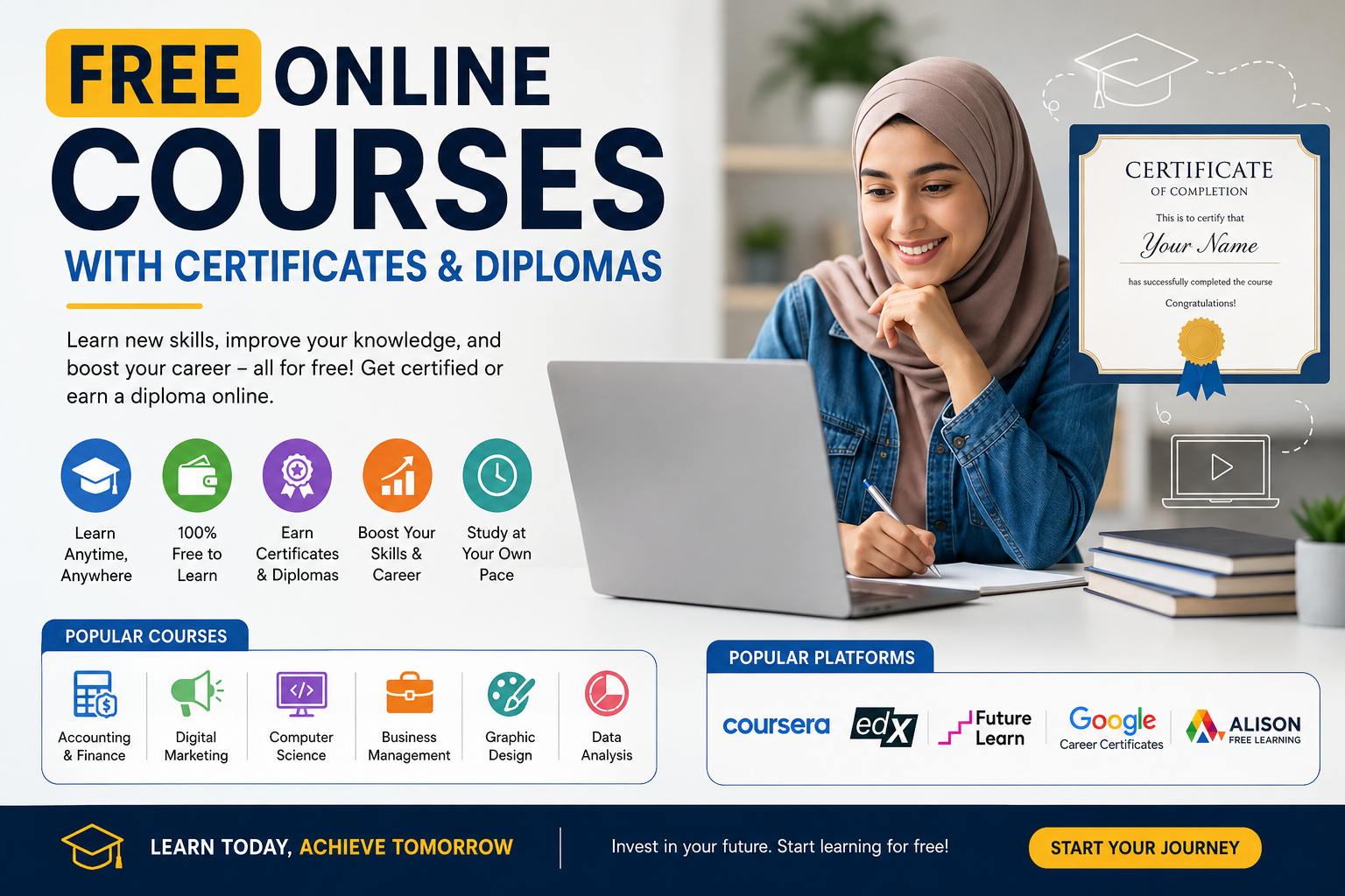 Free Online Courses With Certificates & Diplomas