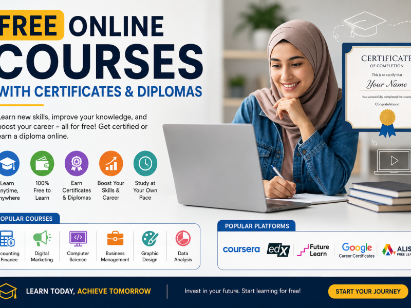 Free Online Courses With Certificates & Diplomas